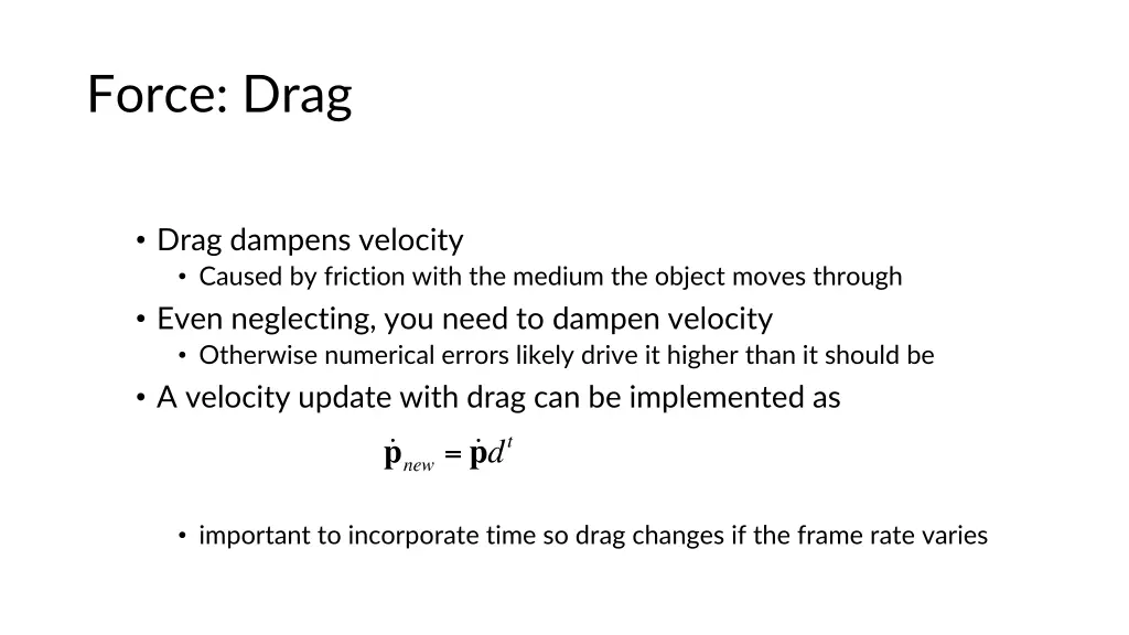 force drag