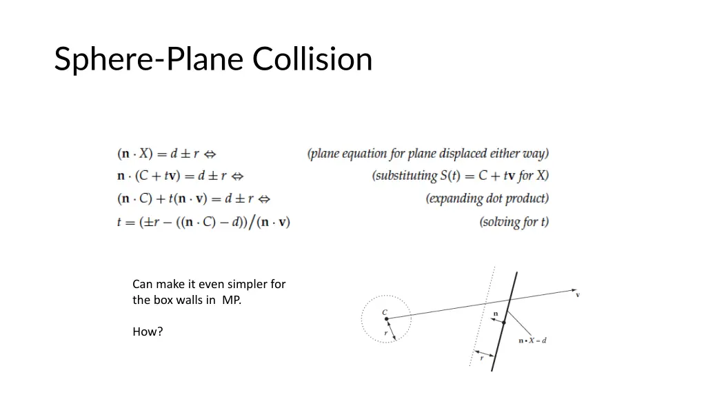 sphere plane collision