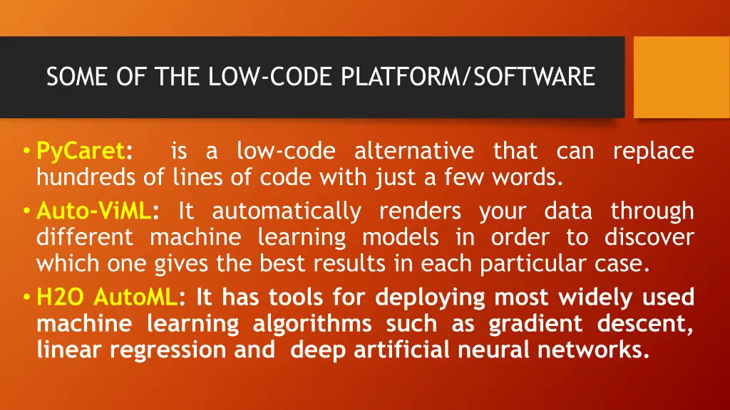 some of the low code platform software