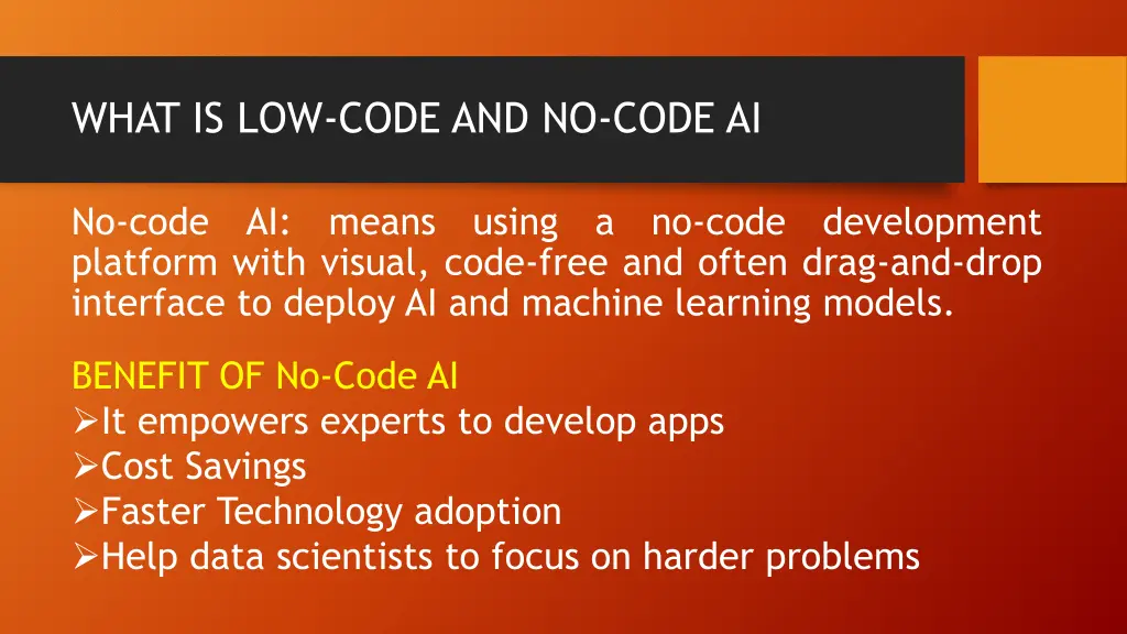 what is low code and no code ai