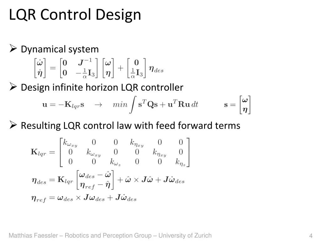 lqr control design