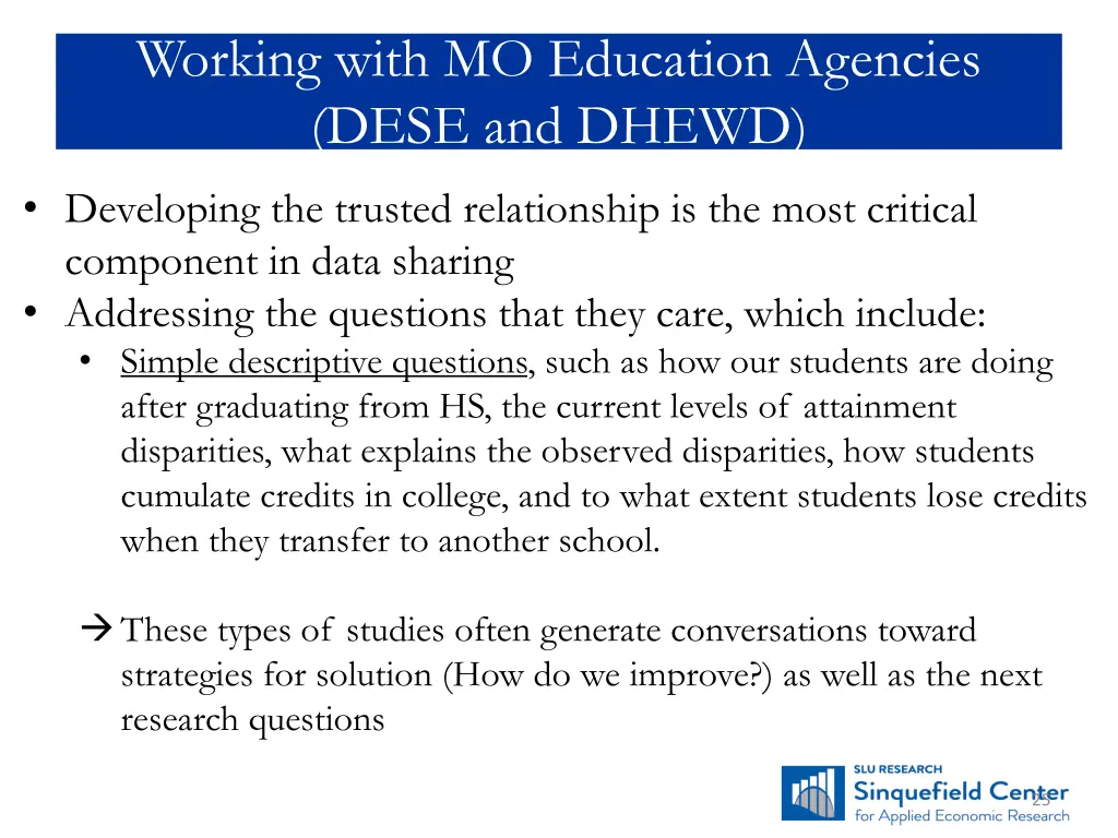 working with mo education agencies dese and dhewd