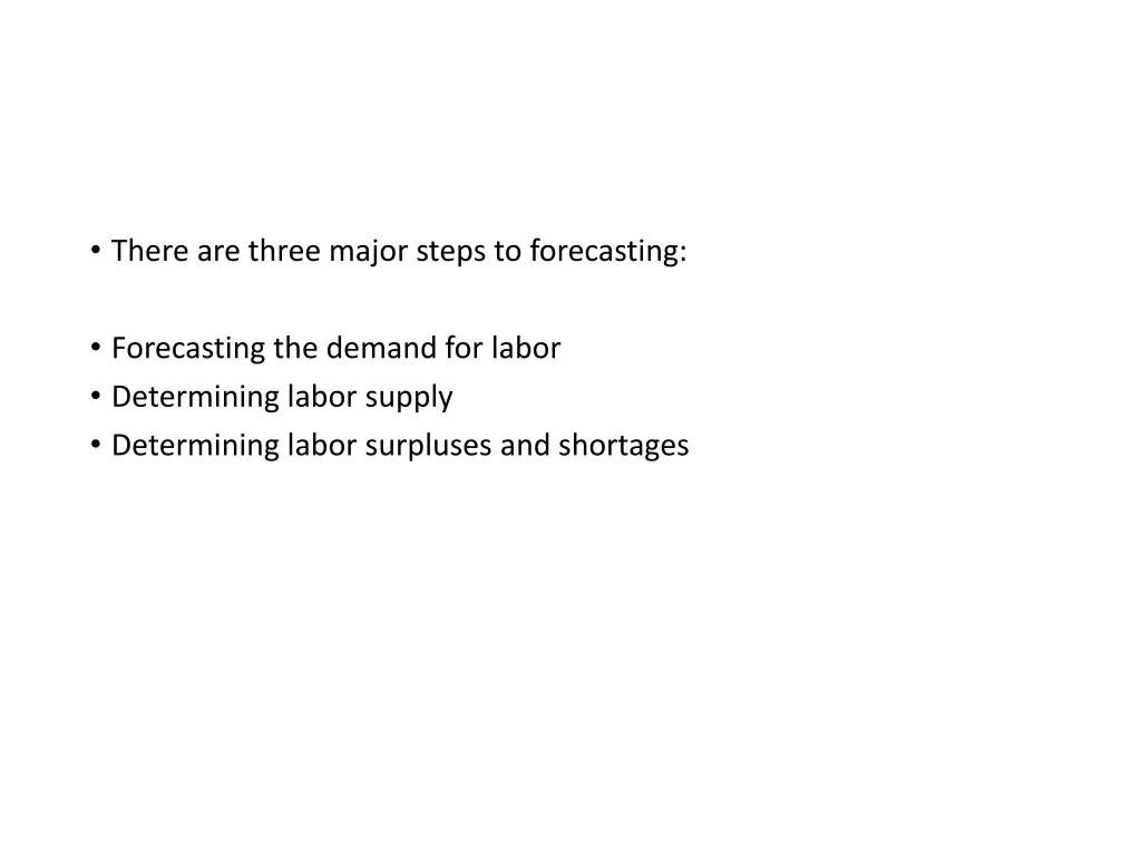 there are three major steps to forecasting