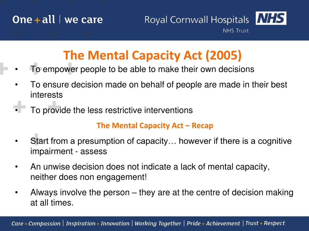 the mental capacity act 2005 to empower people