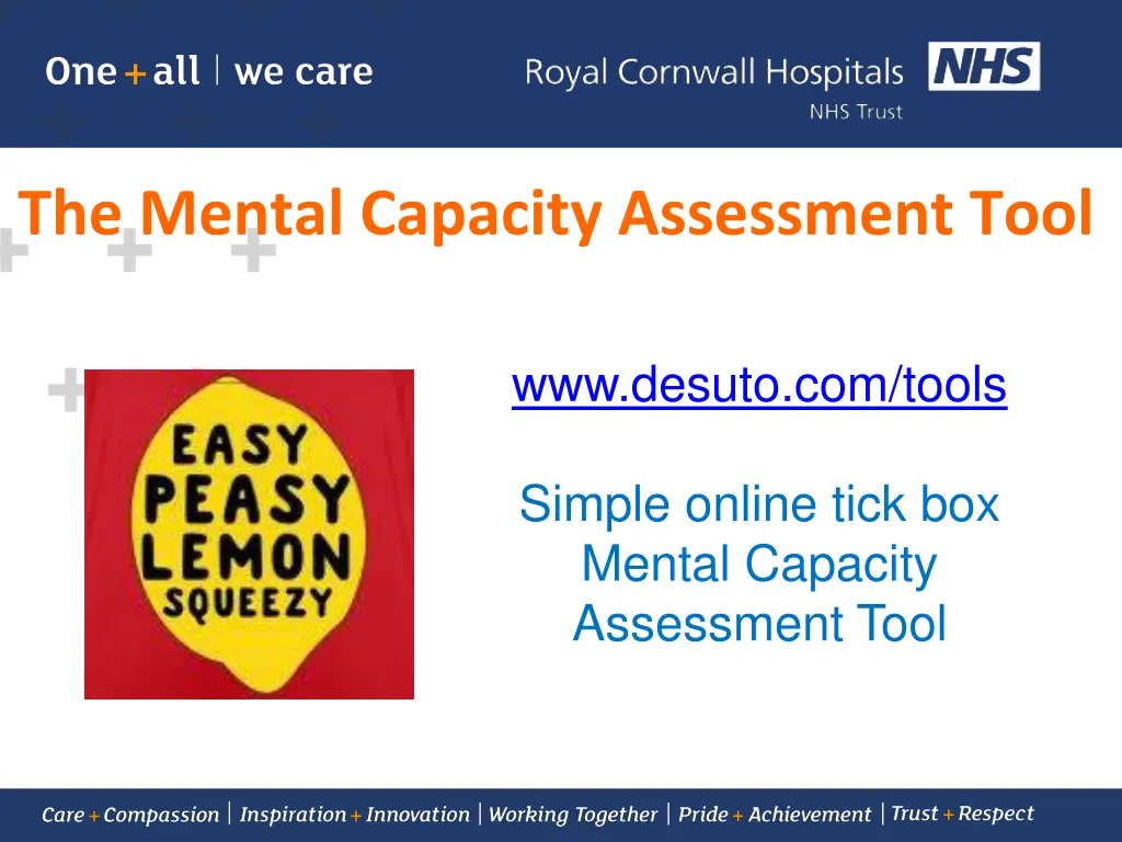 the mental capacity assessment tool