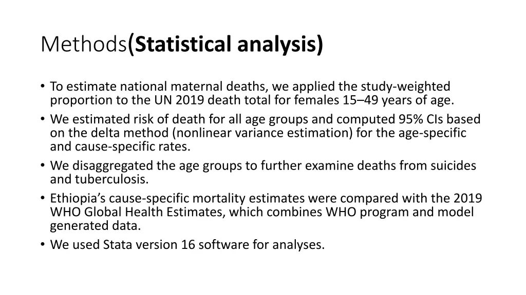 methods statistical analysis 1