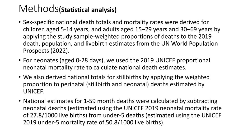 methods statistical analysis