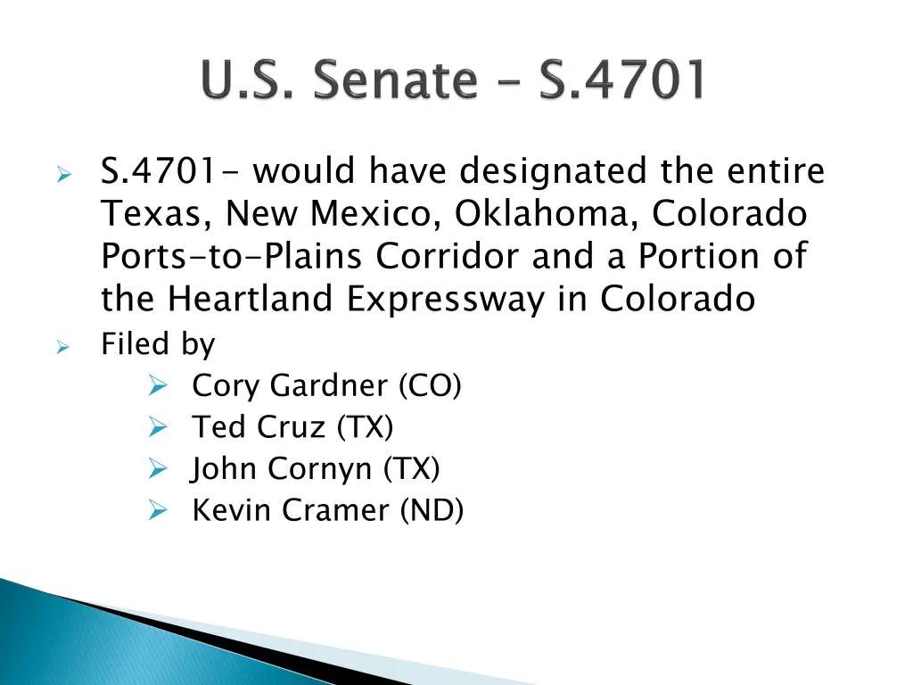 s 4701 would have designated the entire texas