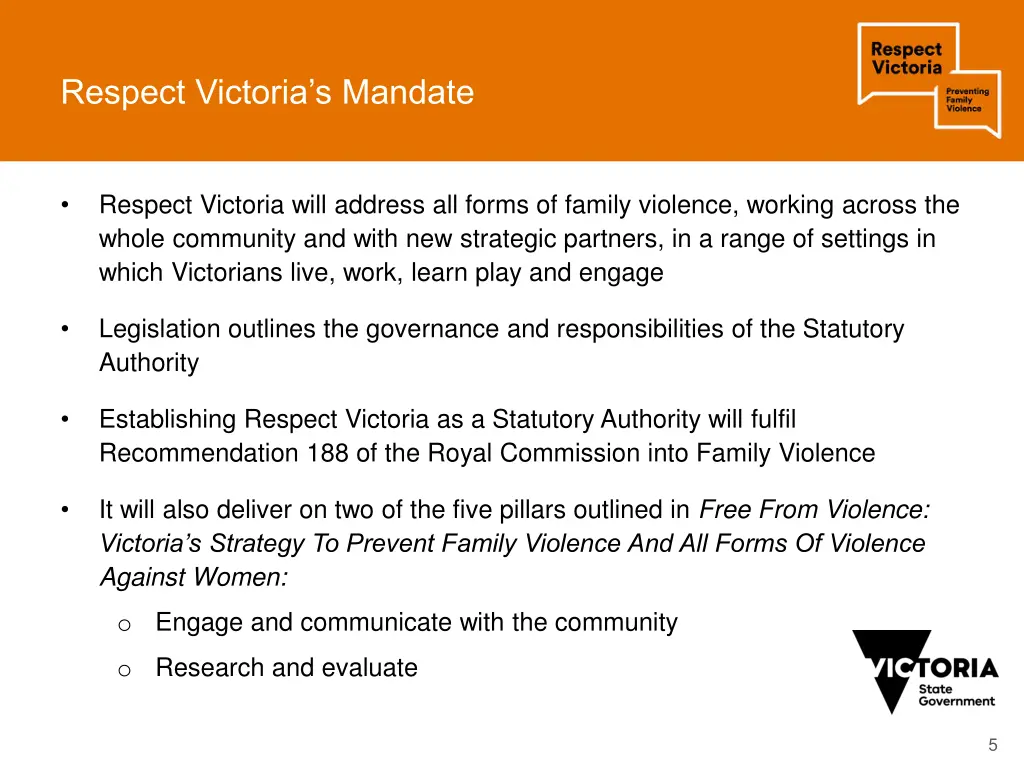 respect victoria s mandate