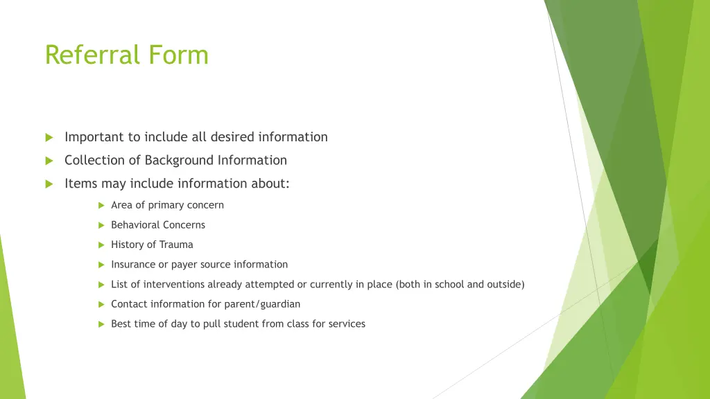 referral form