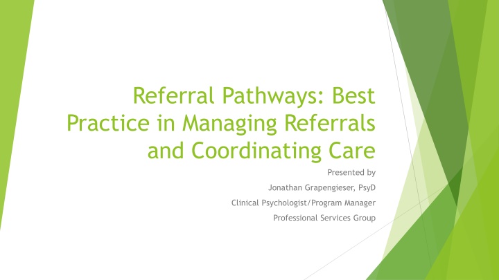 referral pathways best practice in managing