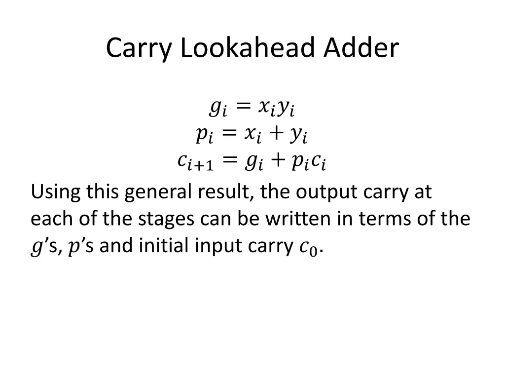 carry lookahead adder 2