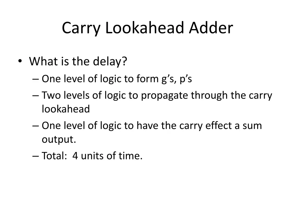 carry lookahead adder 6