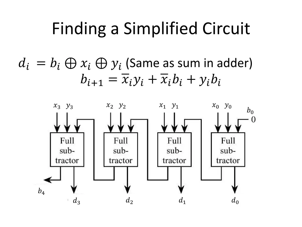 finding a simplified circuit 1