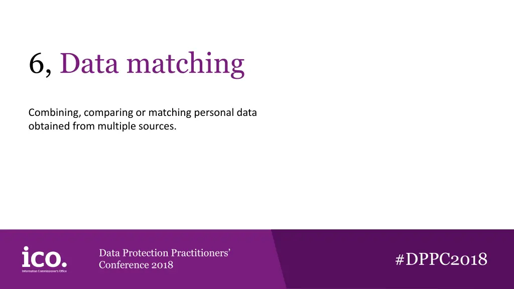 6 data matching