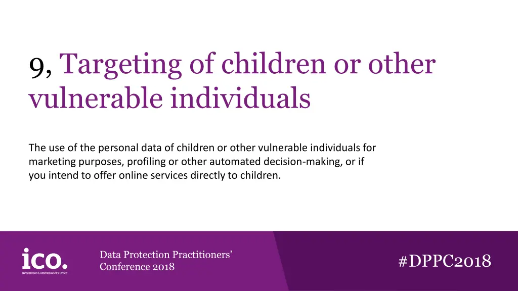 9 targeting of children or other vulnerable