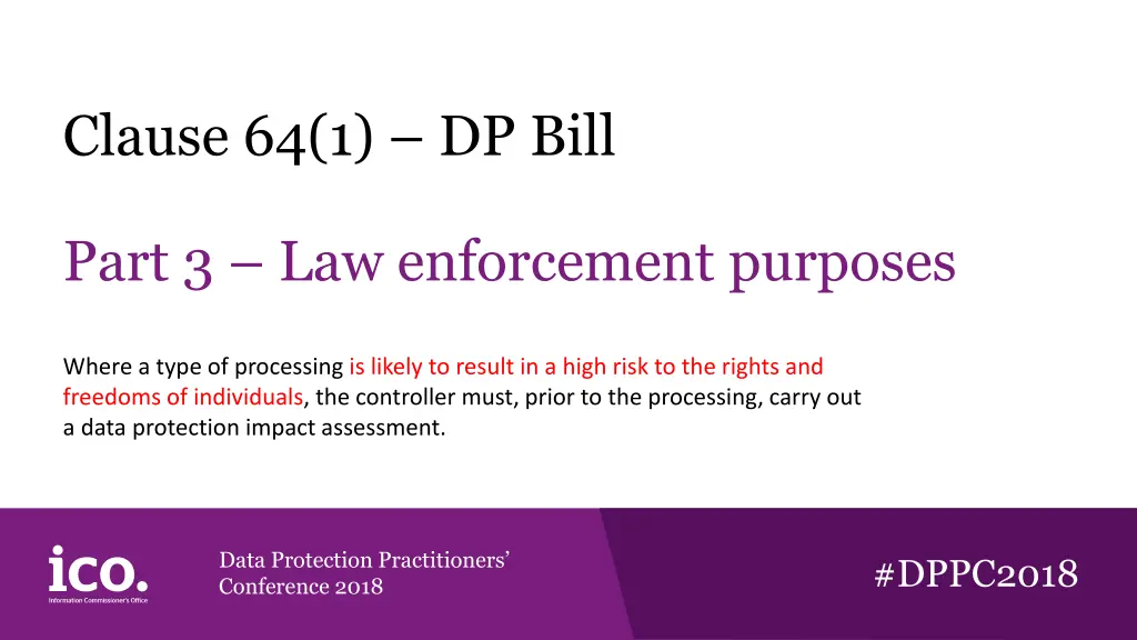 clause 64 1 dp bill