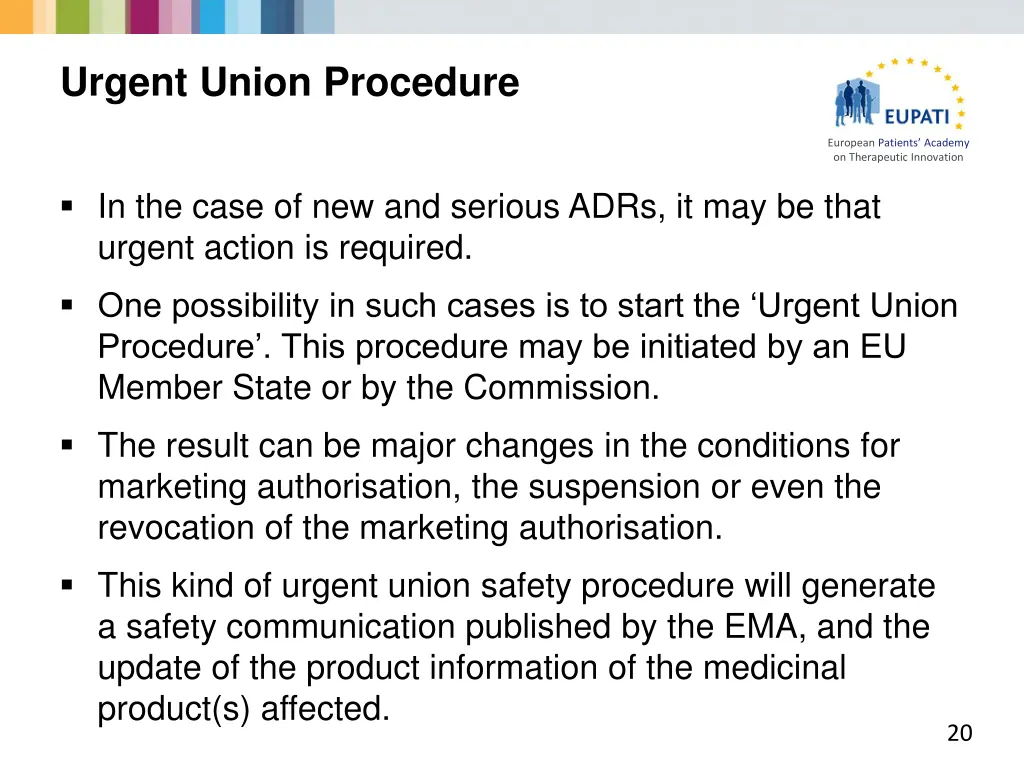 urgent union procedure