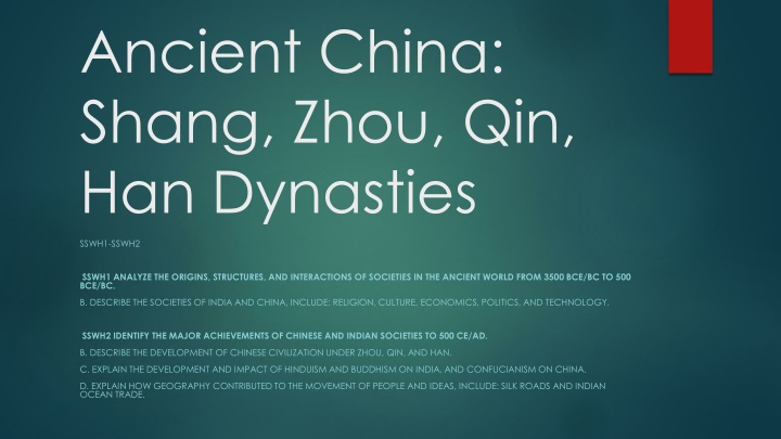 ancient china shang zhou qin han dynasties