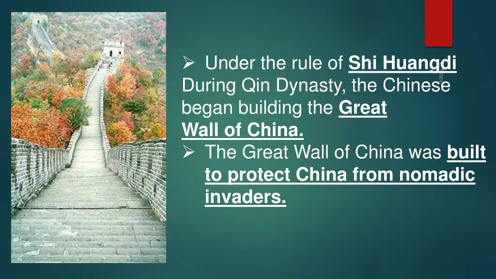 under the rule of shi huangdi during qin dynasty