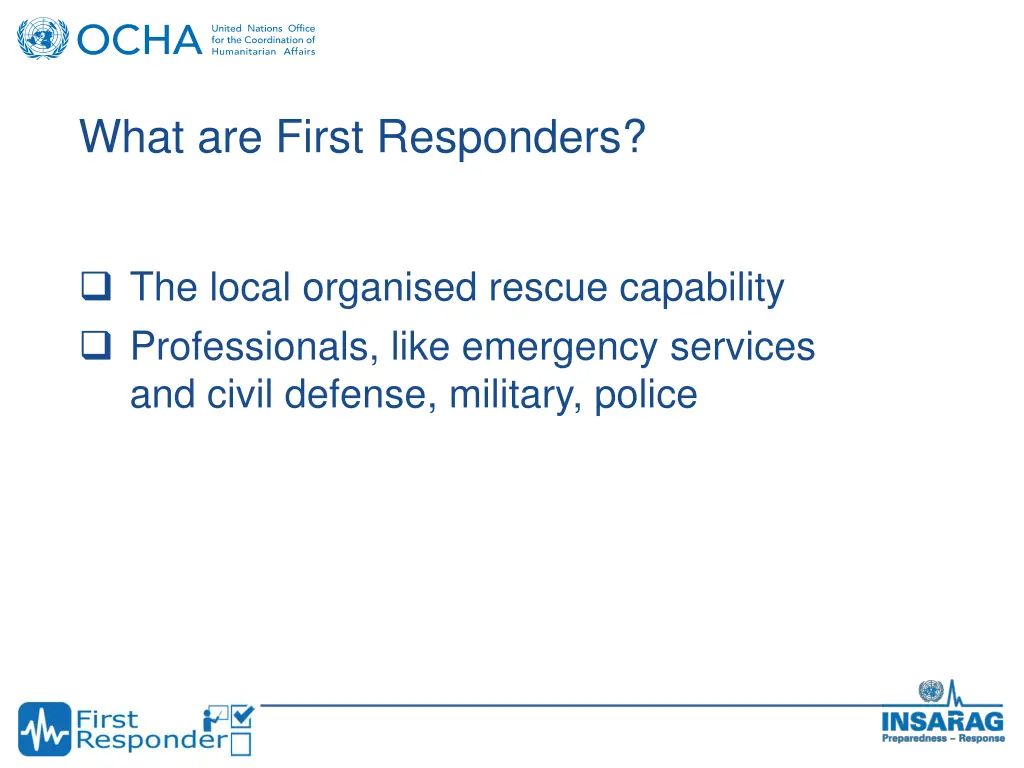 what are first responders