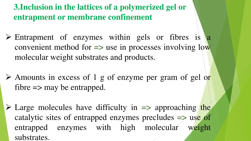 3 inclusion in the lattices of a polymerized