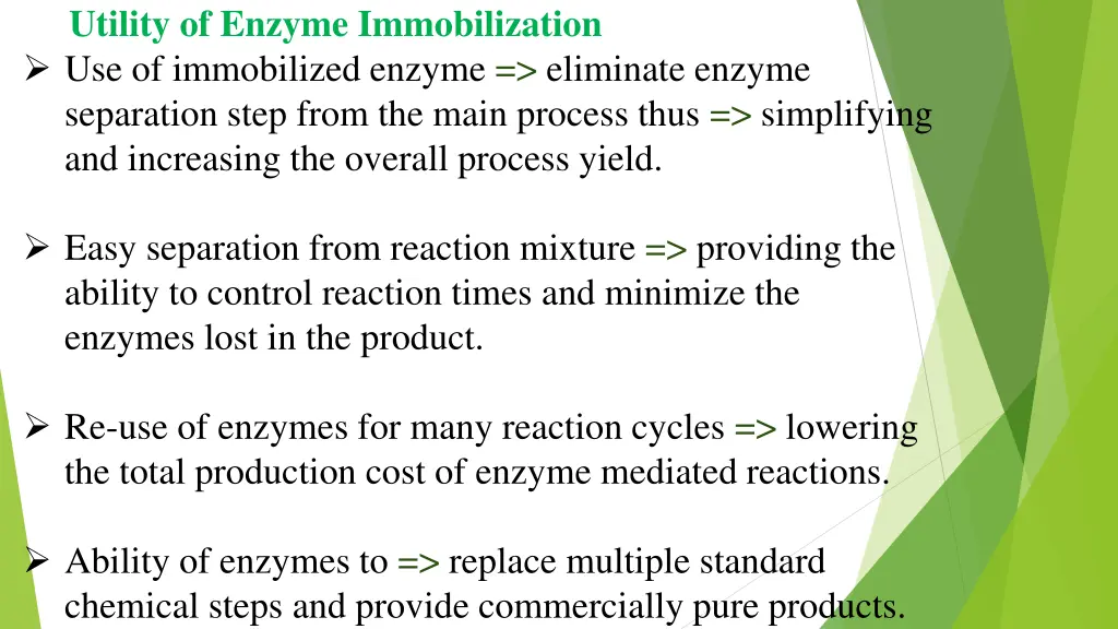 utility of enzyme immobilization