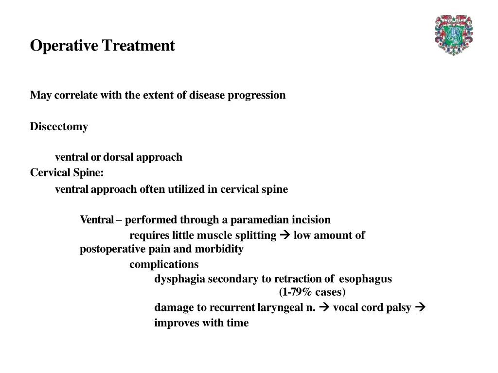 operative treatment