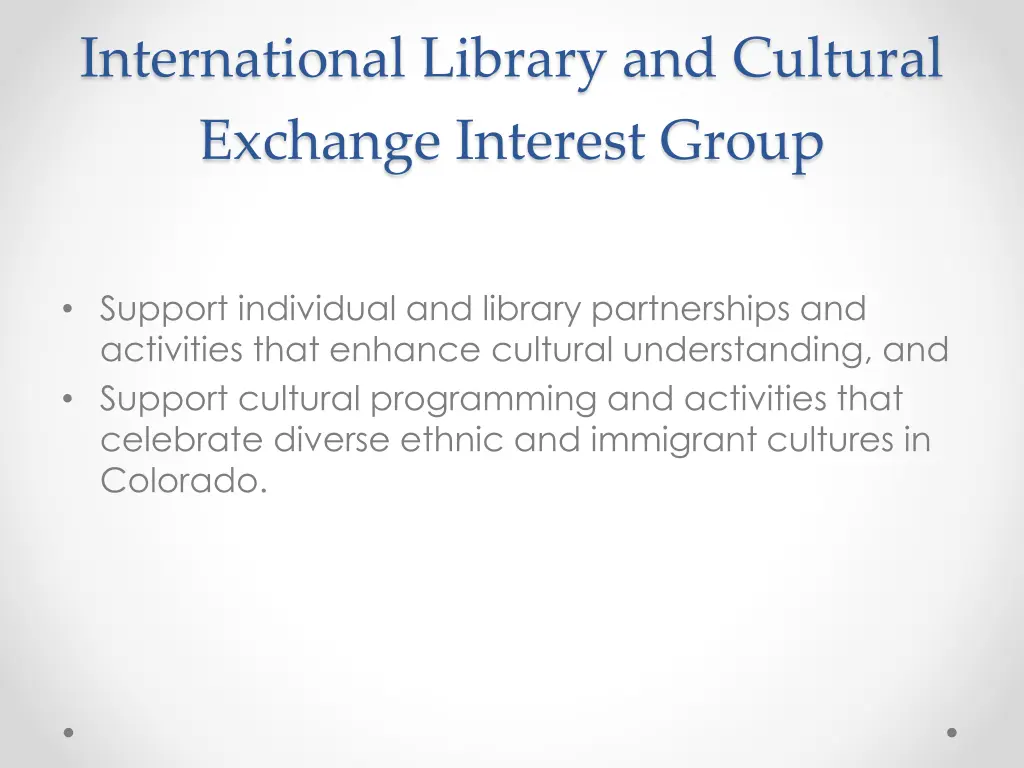 international library and cultural exchange