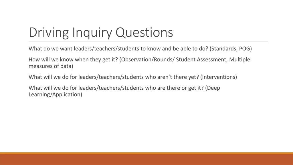 driving inquiry questions