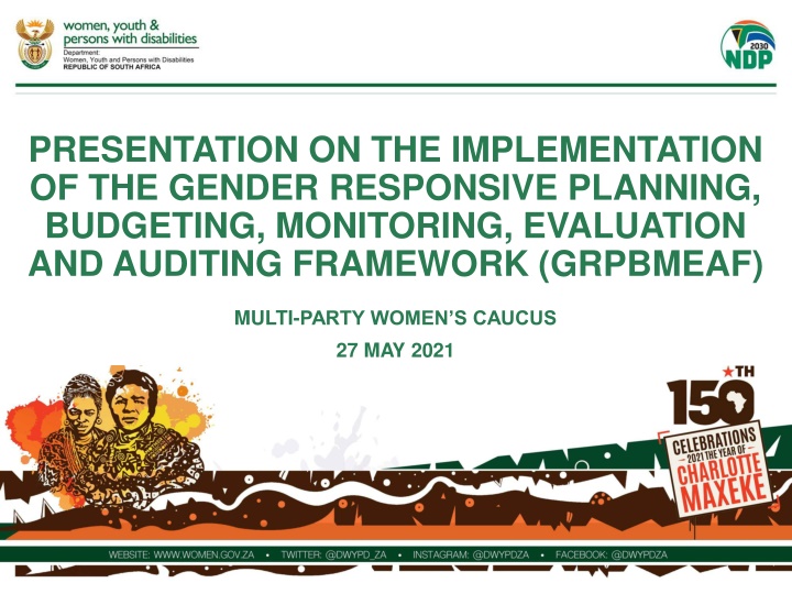 presentation on the implementation of the gender