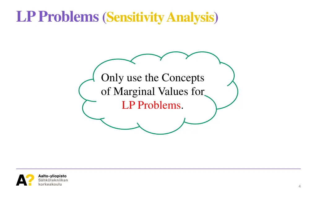 lp problems sensitivity analysis 1