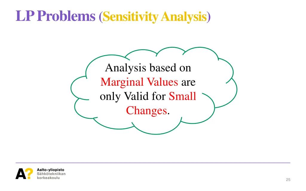 lp problems sensitivity analysis 2