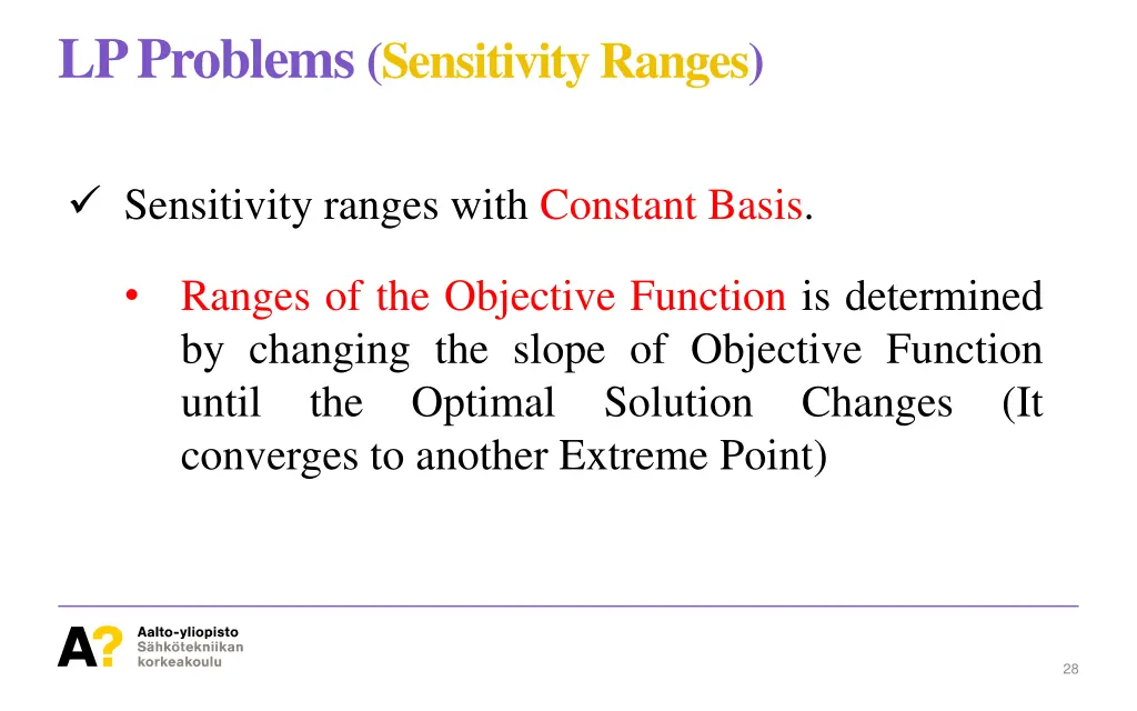 lp problems sensitivity ranges 2