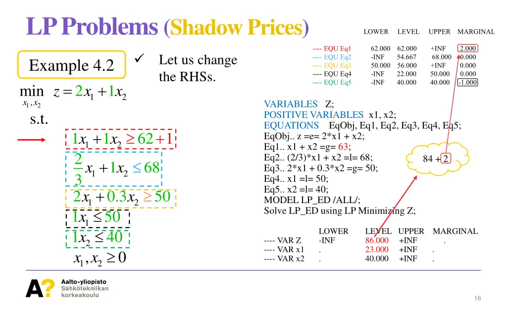 lp problems shadow prices 9