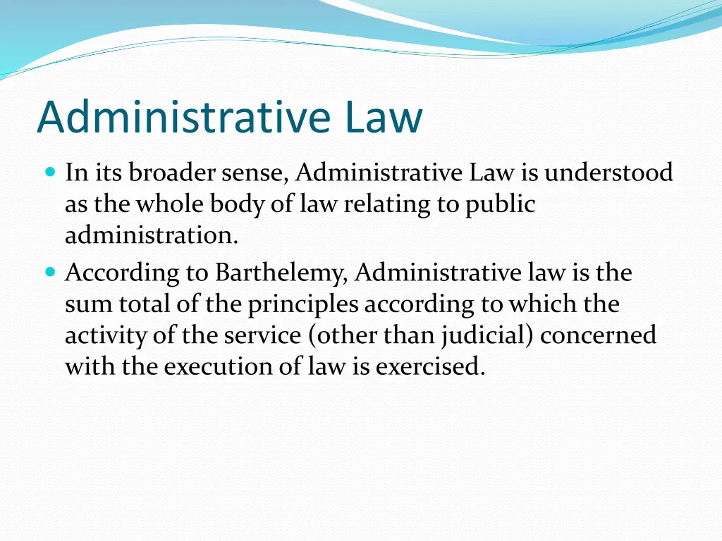 administrative law