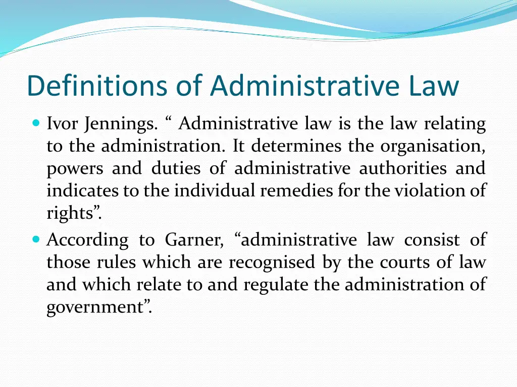 definitions of administrative law