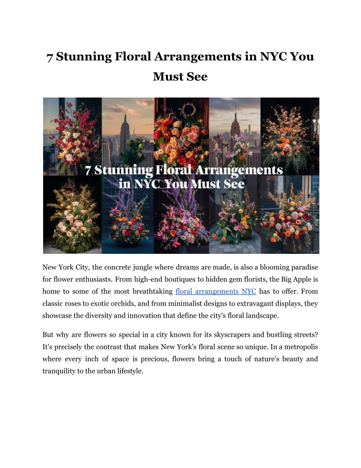 7 stunning floral arrangements in nyc you