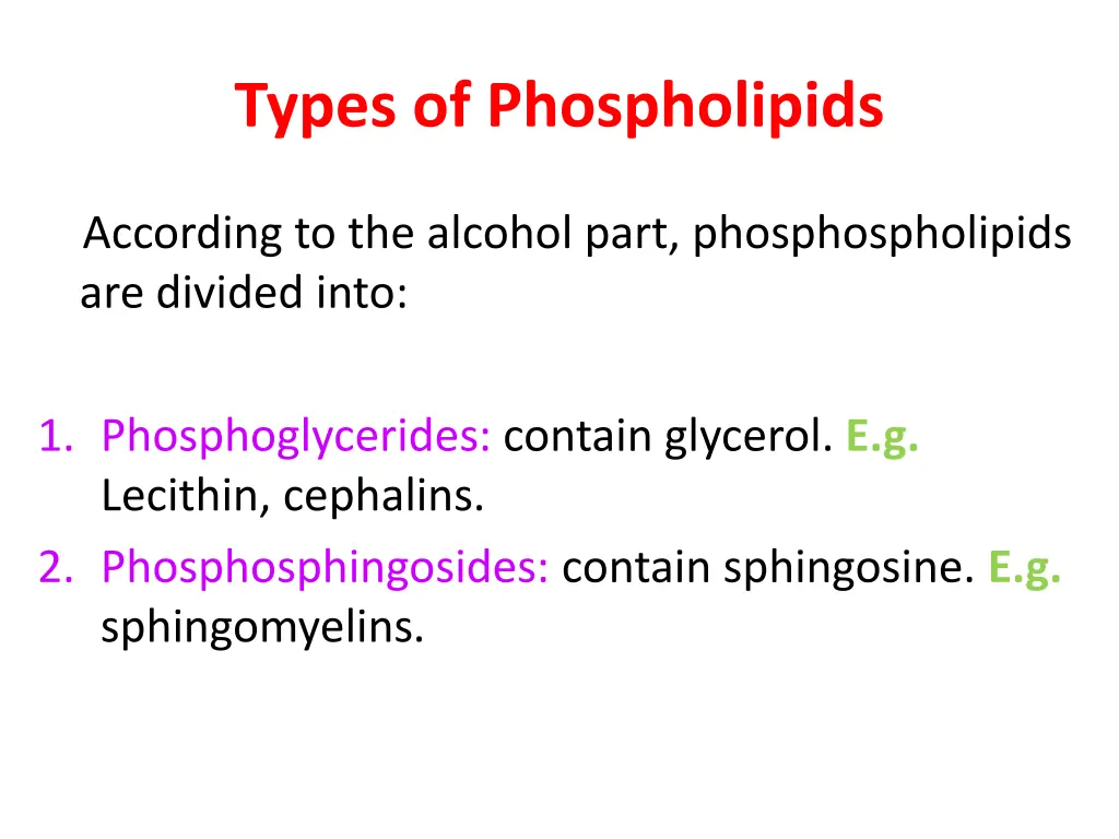 types of phospholipids