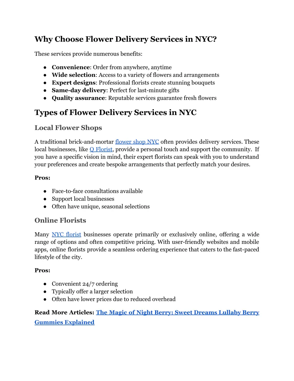 why choose flower delivery services in nyc