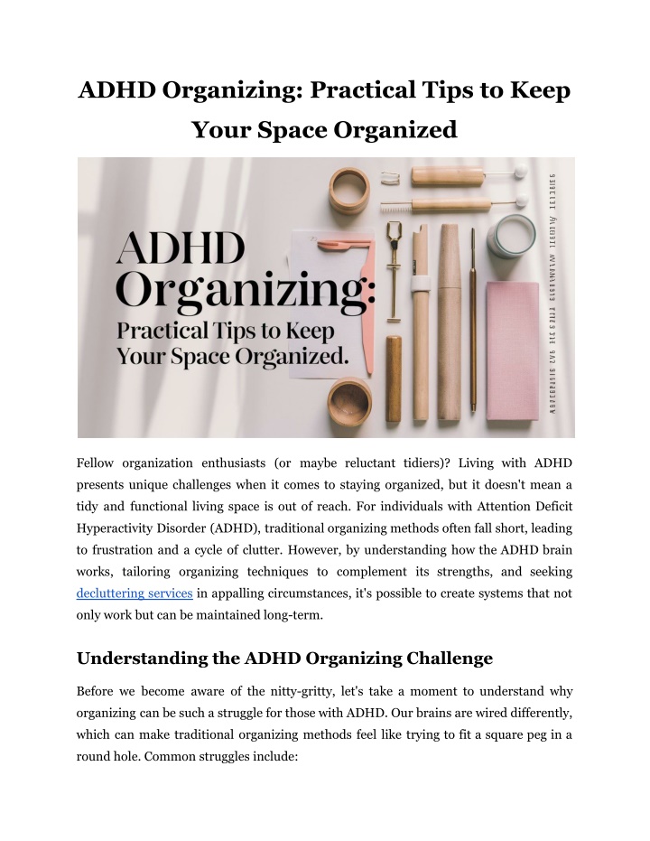 adhd organizing practical tips to keep