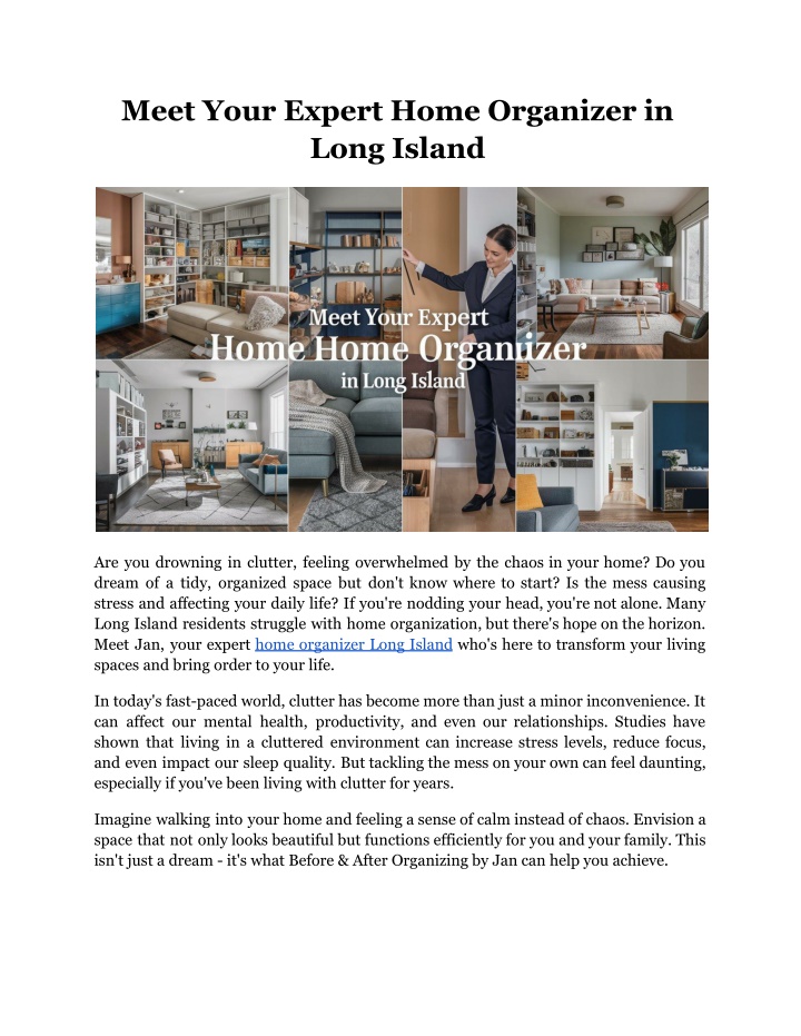 meet your expert home organizer in long island