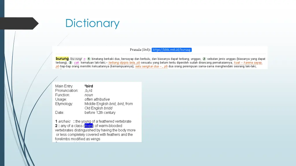 dictionary