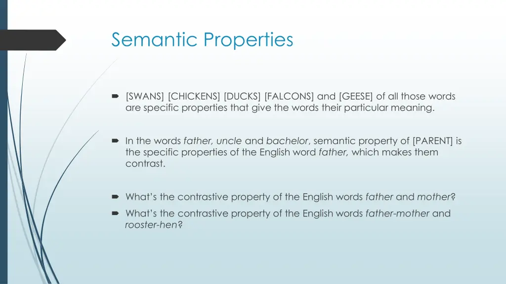 semantic properties 1