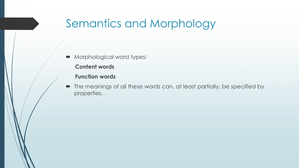 semantics and morphology