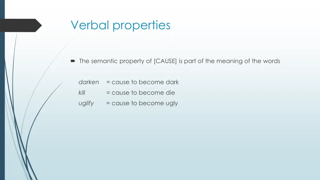 verbal properties