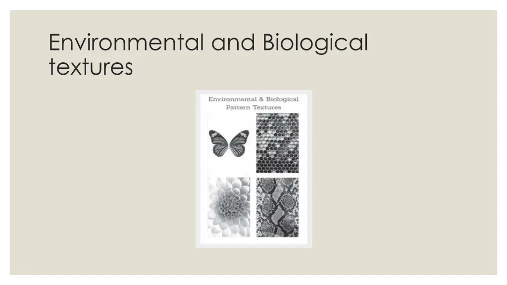 environmental and biological textures