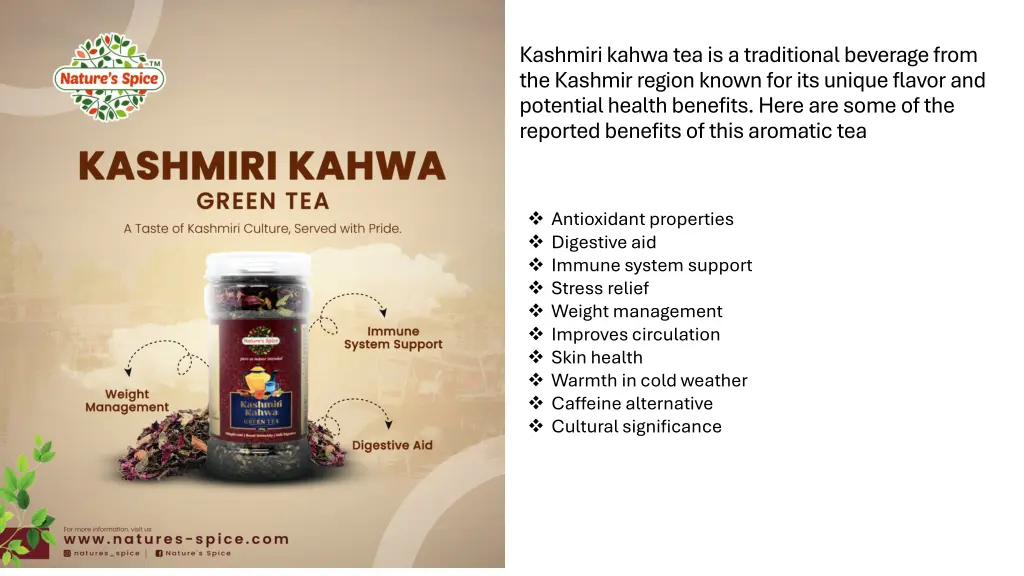 kashmiri kahwa tea is a traditional beverage from