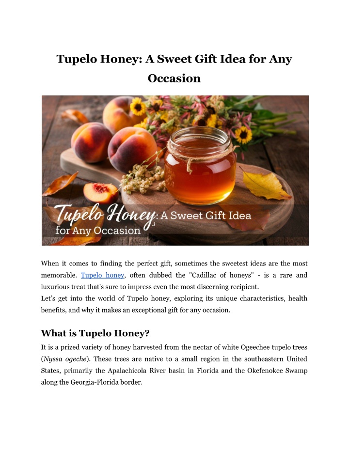 tupelo honey a sweet gift idea for any