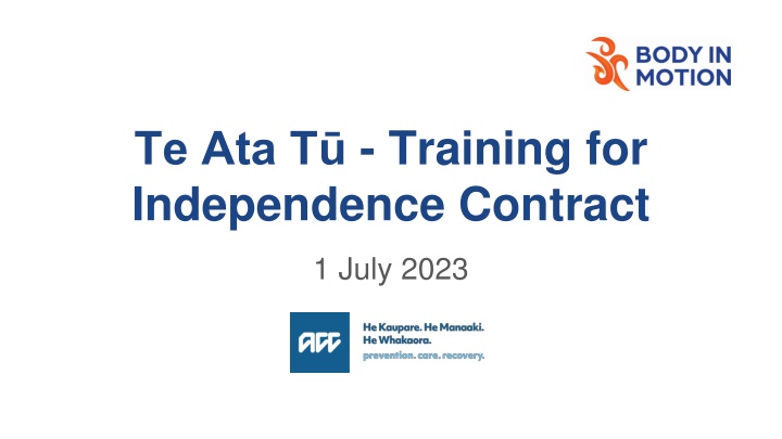 te ata t training for independence contract